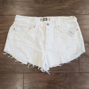 NWT Free People White Jean Shorts